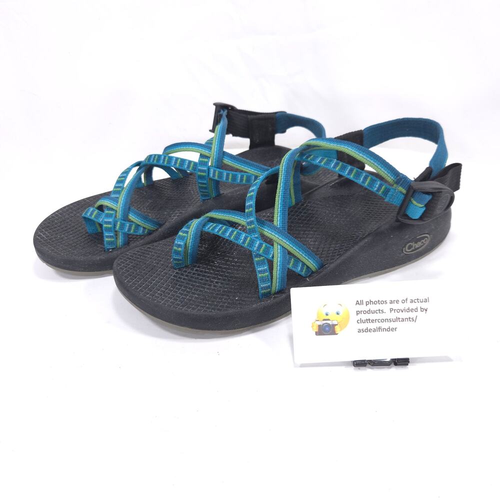 Chaco Classic Outdoor Slingback Adjustable Sandals Womens Size 9 Blue Black